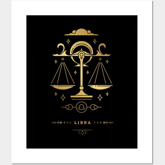 Libra - Libra Zodiac Birthday Wall Art by Kudostees